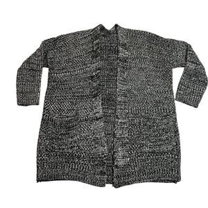 Women's Open Front Long Line Knit Cardigan Size Large Cozy Outdoors Casual
